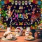 Dia De Los Muertos Backdrop Banner, Day of the Dead Party Decoration Background Banner, Sugar Skull Marigold Flower Banner for Halloween Mexican Fiesta Dia De Los Muertos Party Supplies